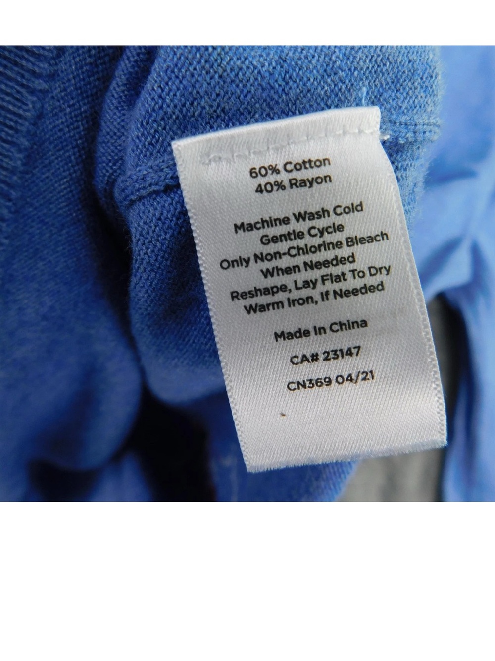 Talbots Blue Crewneck Sweater with Striped Dog Motif - Picture 4 of 5
